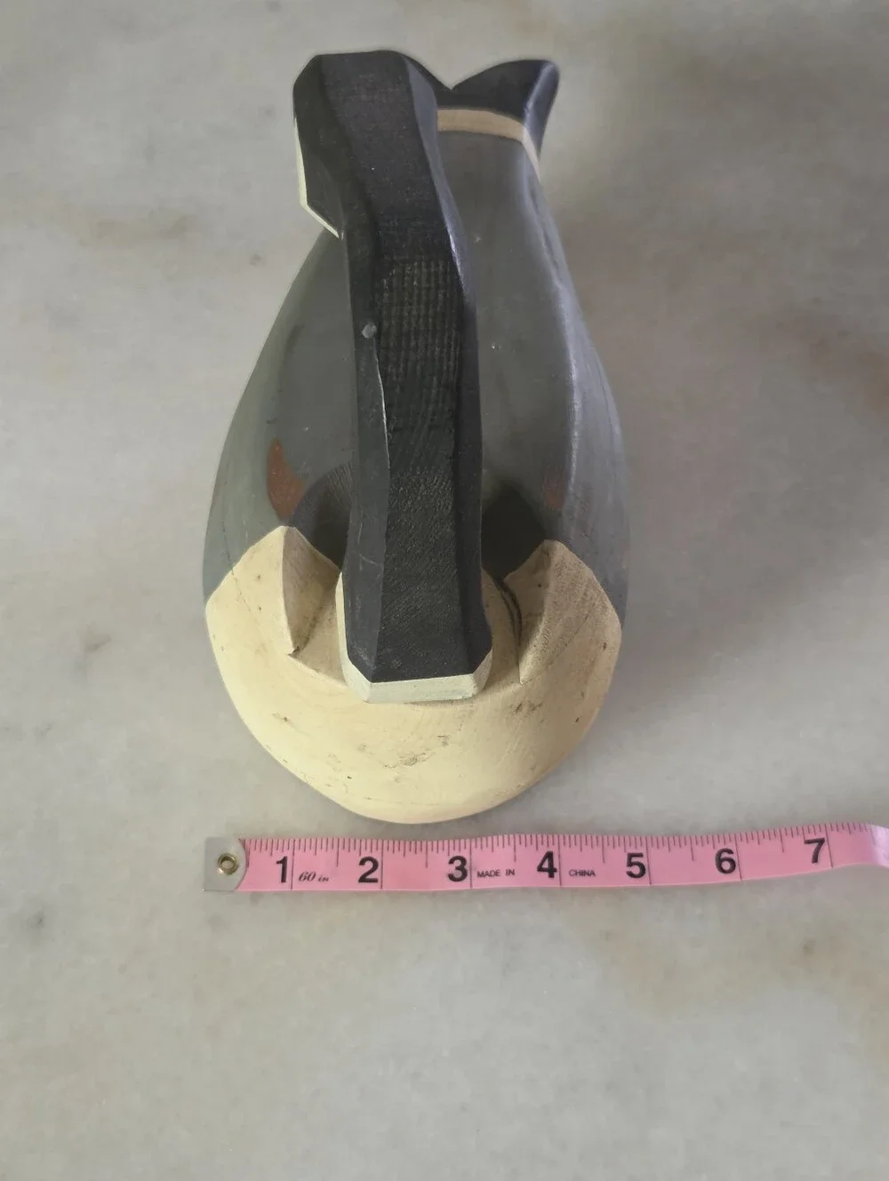 Hand-Carved Wooden Duck Goose Decoy With Adjustable For Posing / Removable Head
